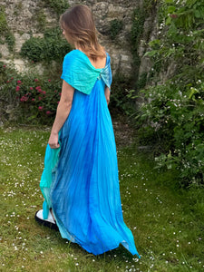 Blue Ombre Maxi Dress - PAKA9 Blue Woman