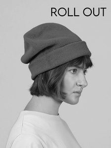 KOPKA Roll Up Woollen Beret - Flannel Blue Woman