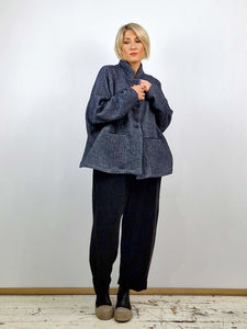 Neirami Short Oversized Peacoat in DENIM BLUE Blue Woman