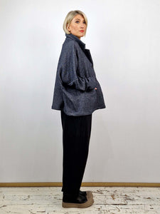 Neirami Short Oversized Peacoat in DENIM BLUE Blue Woman