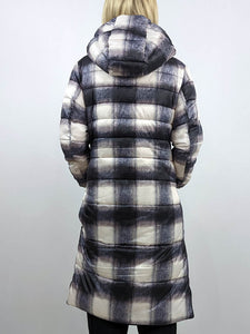 Rino + Pelle KEILA Reversible Long Padded Coat Blue Woman