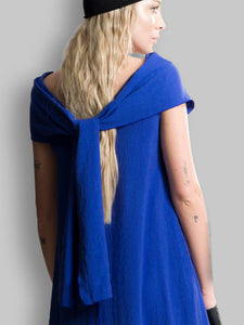 Royal Blue Tie Back Maxi Dress - ZUMO Blue Woman