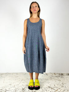 Sleeveless Linen-Blend Dress
